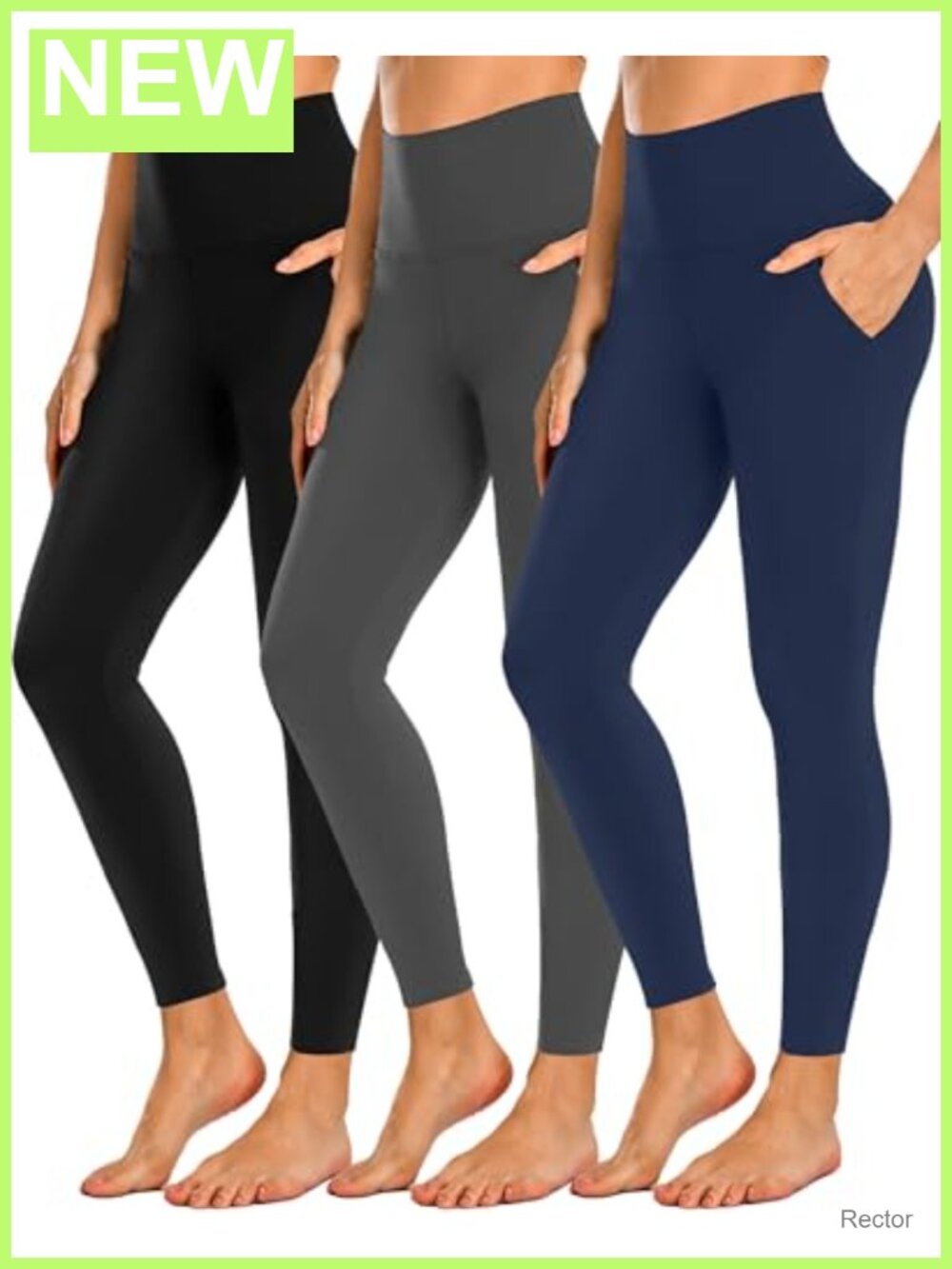 3 Pack High Waisted Tummy Control Yoga Pants Leggings with Pockets